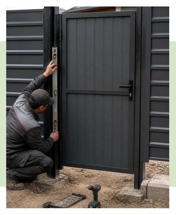 Установка калитки под ключ для частного участка в Новокубанске